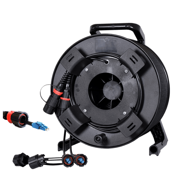 4 Core LC IP68 Fibre Cables with Sliding Cover Deployable Cable