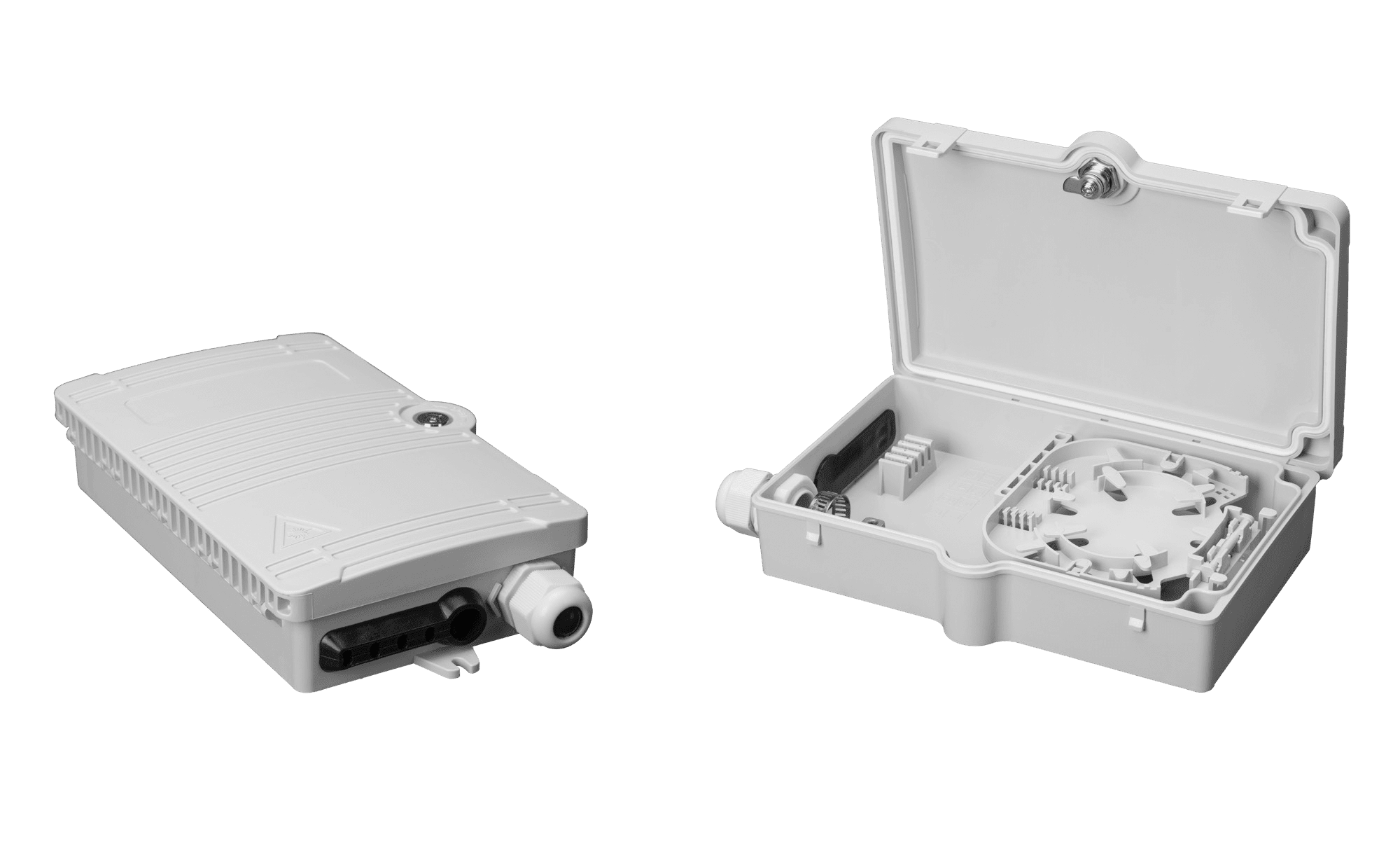 IP65 Medium 4 Port SC SPX Hinged Fibre Box IP65 Medium 4 Port SC SPX Hinged Fibre Box