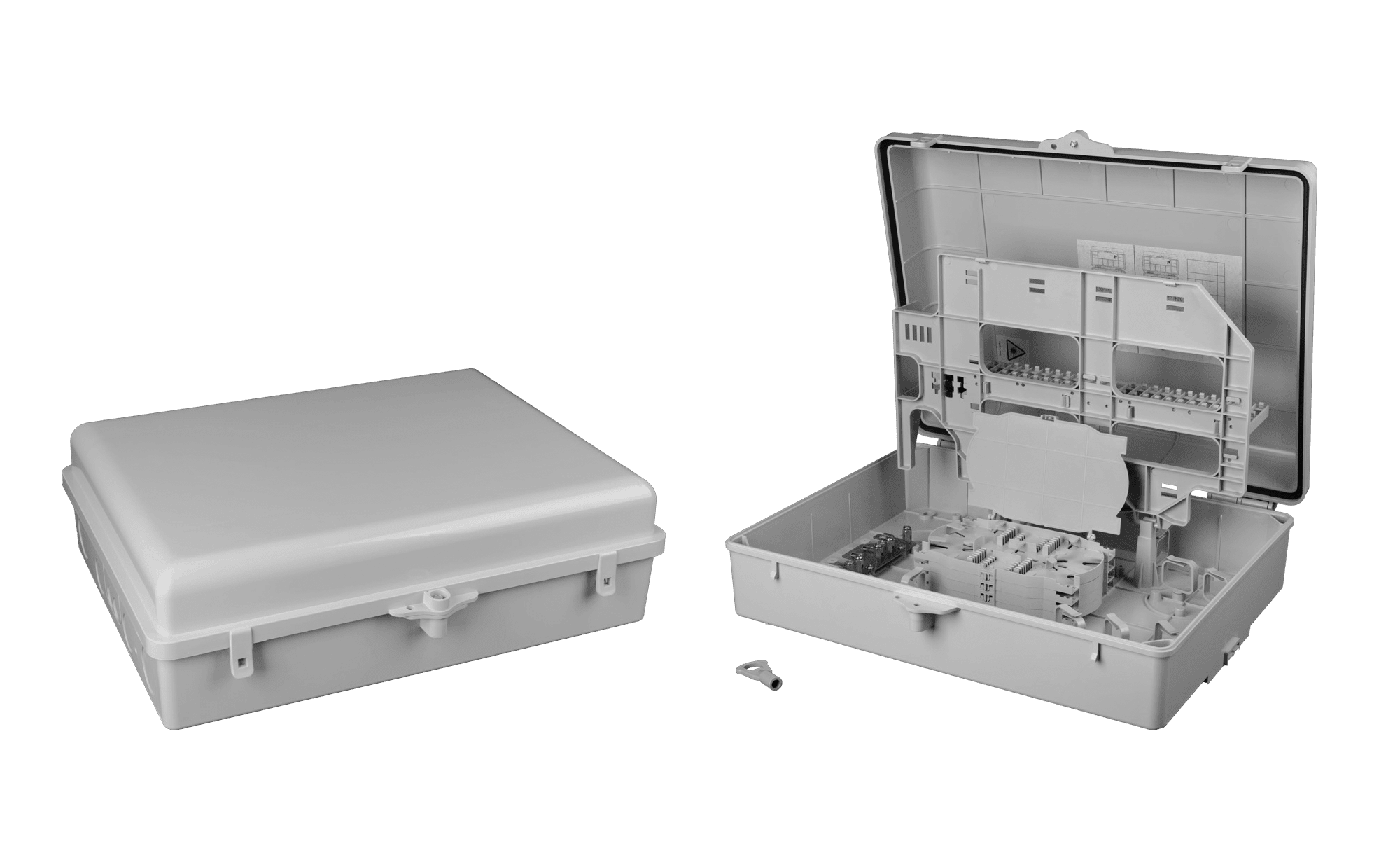 IP65 Large 48 Port SC SPX Hinged Fibre Box IP65 Large 48 Port SC SPX Hinged Fibre Box