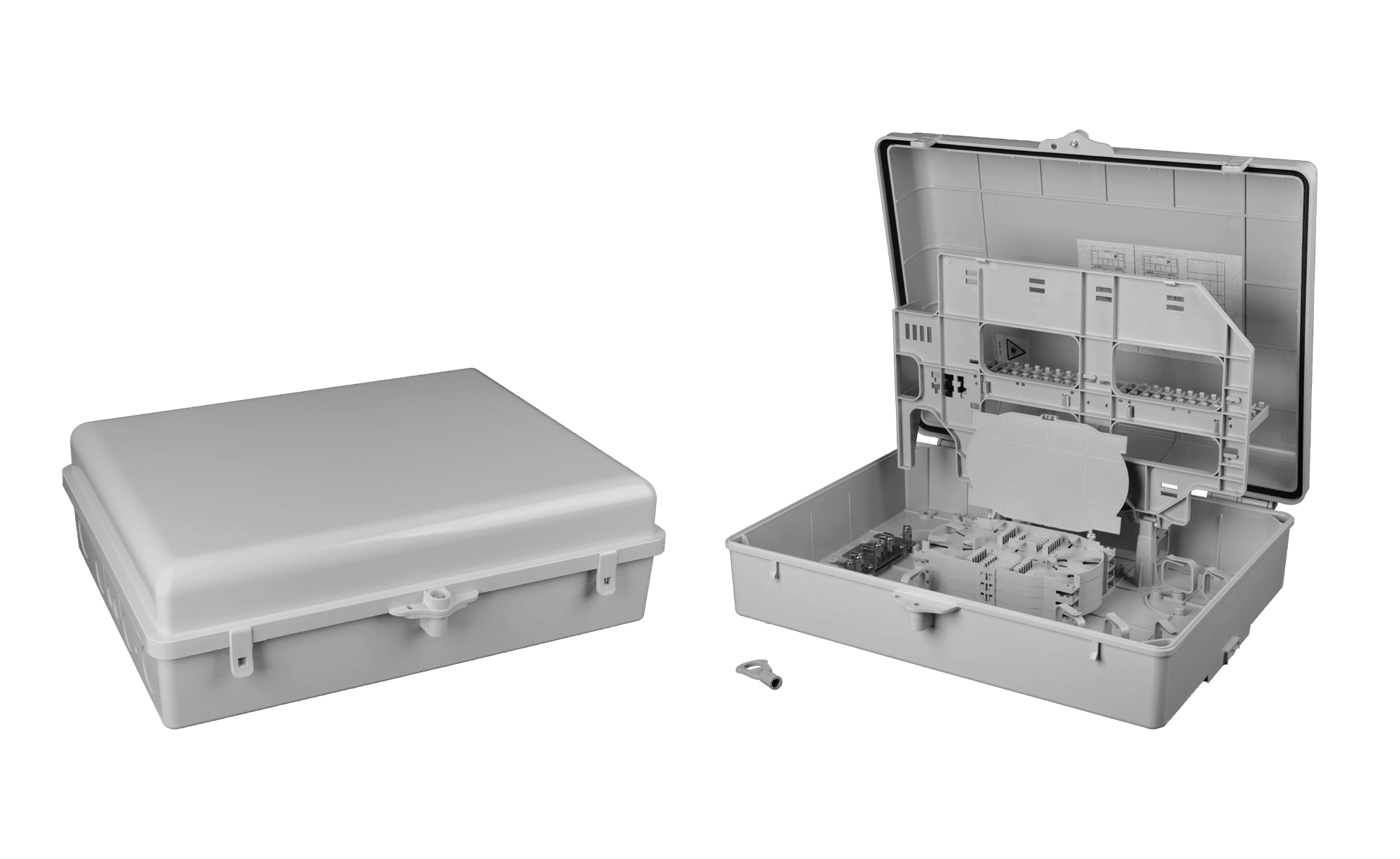 IP65 Large 48 Port SC SPX Hinged Fibre Box