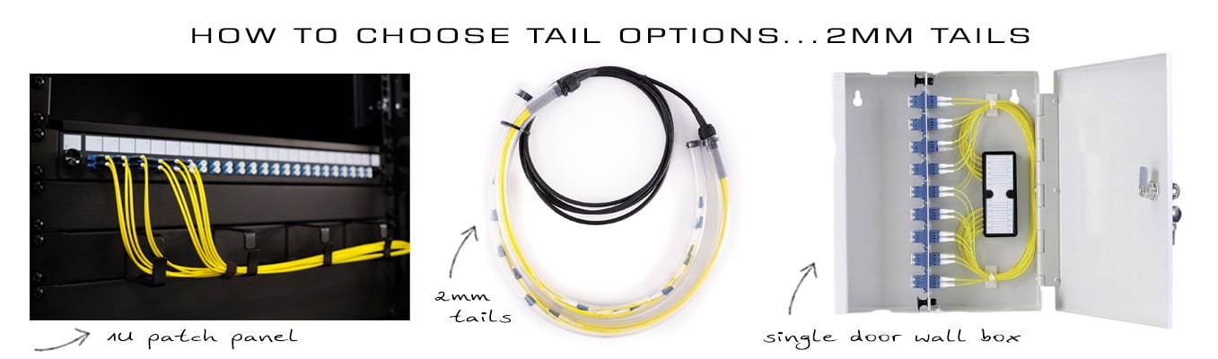 Pre terminated fibre cables and how to choose tail options 2mm tails